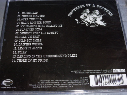 Cd Brothers Of Feather Live At The Roxy Black Crowes Usa L52 1