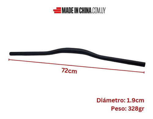 Manillar De Bicicleta Mtb. Manubrio Aluminio. 72cm X 1.9cm 1