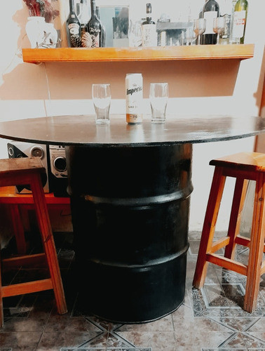 Mesa Tambor Cervecera Con Tabla Desmontable 1.20m D Diámetro 1