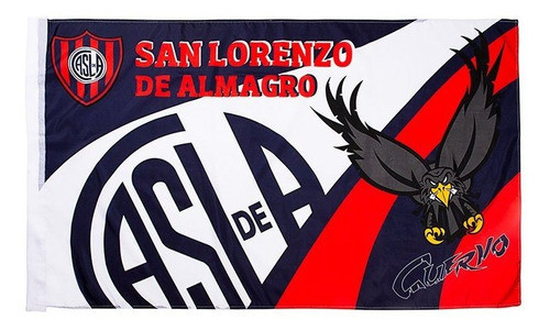 Bandera Futbol San Lorenzo Licencia Oficial Estampa Cuervo 0