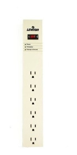 Leviton 120 V 20 A Proteccion Contra Sobretensiones Tira 6 E 0