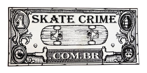 Adesivo Skate Crime Dinheiro - Sticker Skate 0