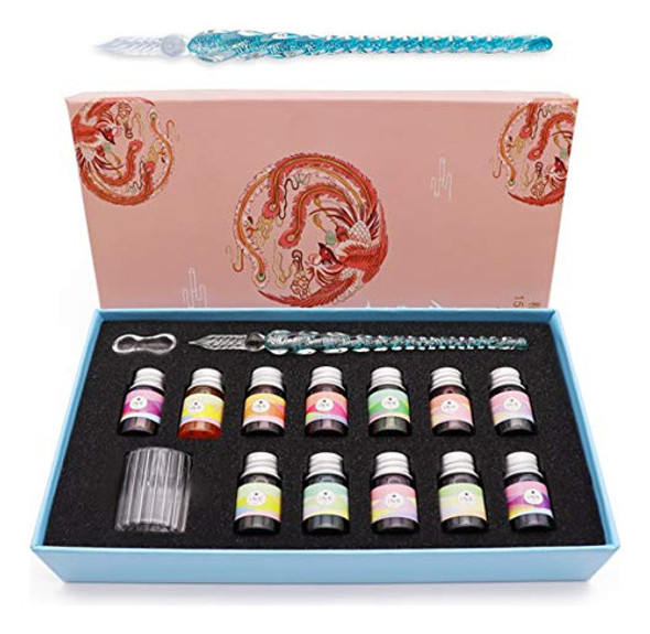 Juego De Tinta Para Bolígrafo De Cristal De Inmersión Con 12 0 Juego De Tinta Para Bolígrafo De Cristal De Inmersión Con 12 0