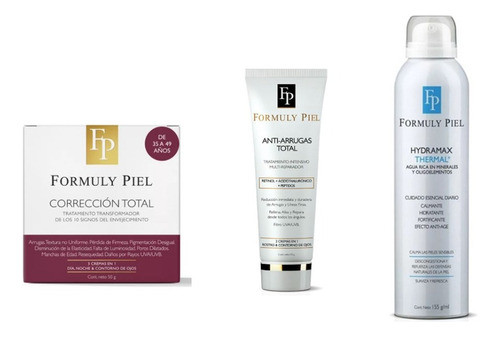 Kit Antiage + Antiarrugas + Agua Termal Formuly Piel 0