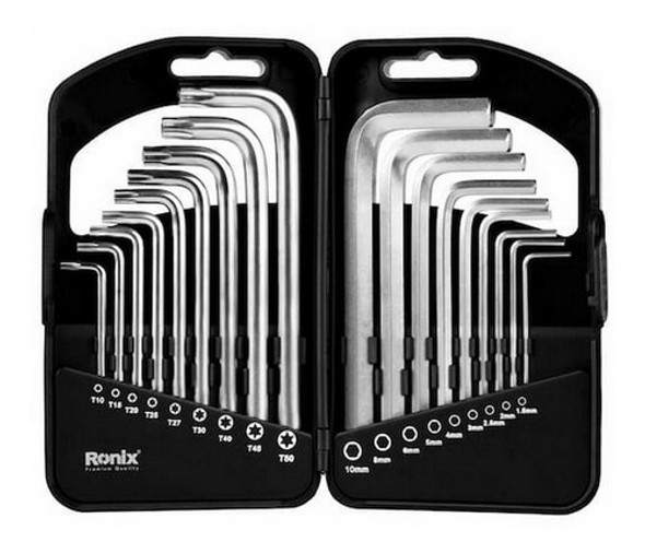 Set De Llaves Allen Y Torx. 18 Llaves Con Estuche  Ronix 0