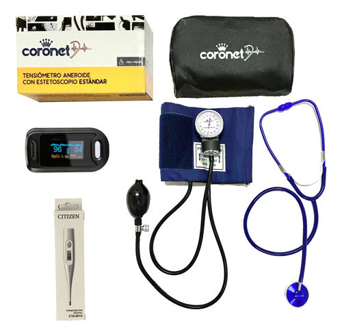 Kit / Set De Enfermeria - Oximetro Tensiometro Termometro 0