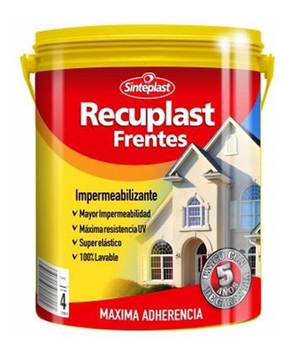 Recuplast Frentes Imperme. Blanco X 10 Lts +pincel Envios 0