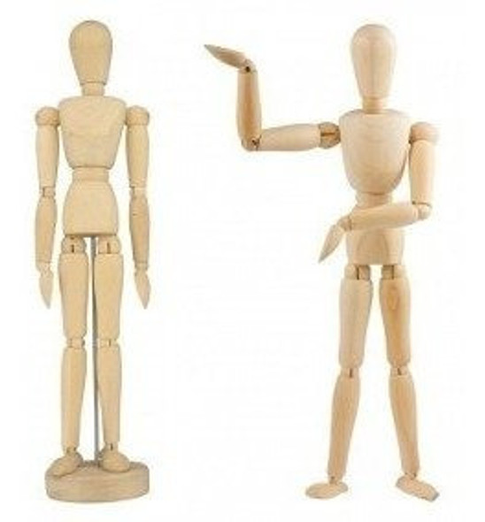 Maniqui Muñeco Articulado 30 Cm. Sapiens Figura Madera 1