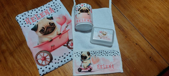 Set Higiene Escolar Personalizado (vaso, Toalla, Bolsa,jabon 0