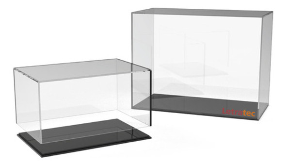 Caja Acrílica Con Base, Vitrina P/ Coleccionables Cba-202525 0