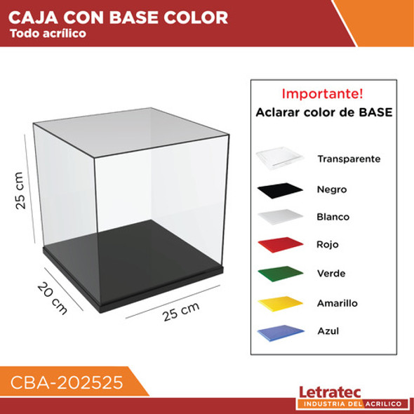 Caja Acrílica Con Base, Vitrina P/ Coleccionables Cba-202525 1
