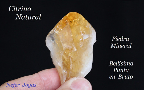 Citrino Bellísima Punta Natural En Bruto 6,5 Cm Nefer Joyas 1