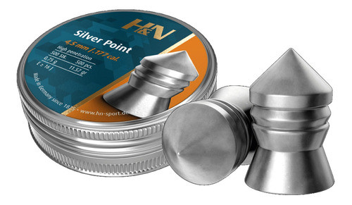 Balines H&n Silver Point 4.5 X500 Unidades 0
