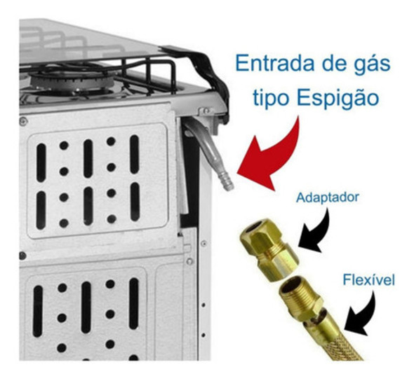 Kit Instalação Gás Mangueira Cobre 1,50 Metro Botijão Glp 1