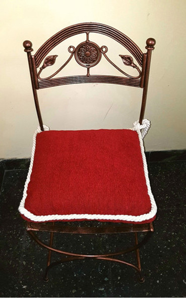 Silla En Hierro Forjado Modelo Medallon Y Hojas 0