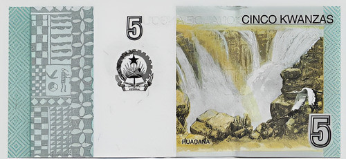 Fk Billete Angola 5 Kwanzas 2012-2017 Nuevo Diseño. 1