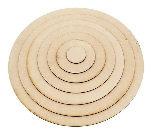 Circulos Fibrofacil 3mm Corte Laser 21cm Base Tortas X12u. 1