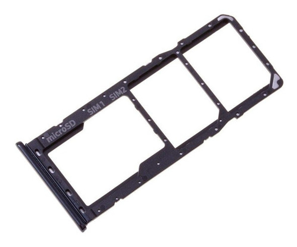 Bandeja Porta Sim Y Micro Sd Para Samsung A02s Negra 0