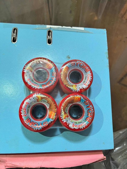 Ruedas Longboard Floating Rojo 70 X 42mm Uretano 82a Sygni 1