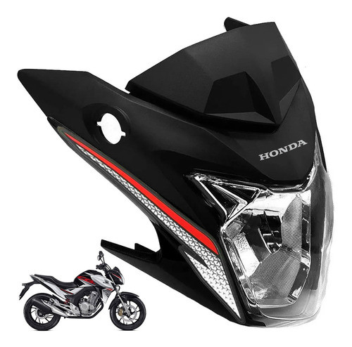 Farol Completo Cb Twister 250 Branco 2019 Adesivado 0