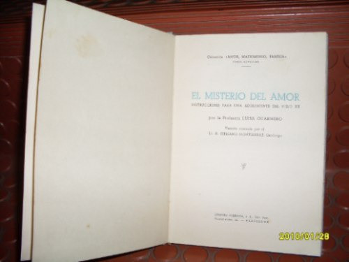 Libro: El Misterio Del Amor - Profesora Luisa Guarnero 1