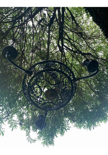 Antigua Araña Colgante Lampara 3 Luces Hierro Bronce Oferta! 1