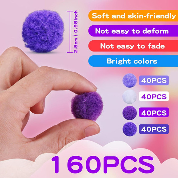 Pom Poms Bulk De 150 Unidades, 25cm, 4 Colores Para Decoraci 1