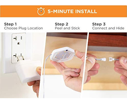 Black+decker Leduc-puck-7wk Kit De Luz De Disco Led, Instala 1