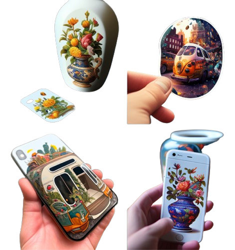Autoadhesivos Vitrificables Copas Frente Productos Domes 0