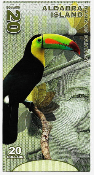 Fk Billete Isla Aldabra 20 Dolares 2018 Polimero. Excelente. 1