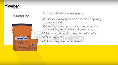 Ceresita Aditivo Hidrofugo 4kg Weber 1
