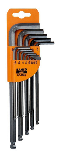 Set Llaves Allen 13 Piezas Pulgadas Punta Bola Bahco Be-9785 0
