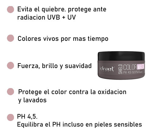Idraet Shield Color Mask Protege Cabellos Teñidos 1