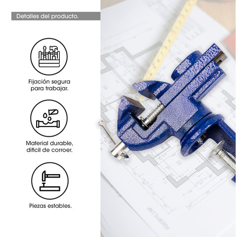 Morsa De Mesa Con Prensa 50mm Precisión Trabajo Manual 1