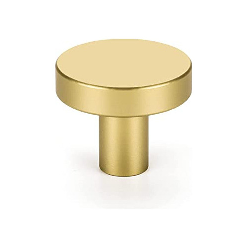 Tiradores De Muebles Redondos 30mm Dorado Cepillado 10u 0
