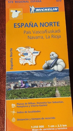 Mapa España Norte: País Vasco/ Euskadi/ Navarra/ La Rioja. 1