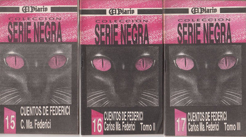 Serie Negra Policial Uruguay Carlos Federici Cuentos 3 Tomos 0