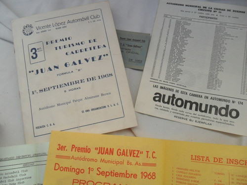 Antiguo Folleto Turismo Carretera Tc Formula 4 1968 Torino 0