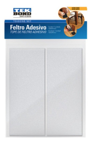 Fieltro Adhesivo Rectangular 127 X 51mm 2 Unidades Tek Bond 0