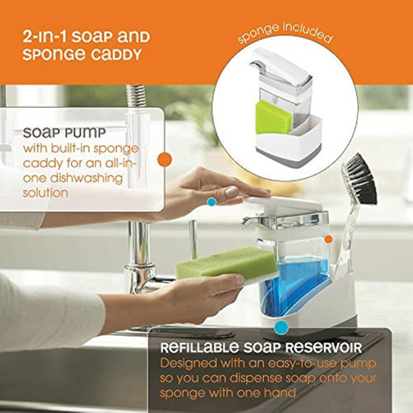 Casabella Bomba Para Detergente Con Esponja Blanco No Tamaño 1