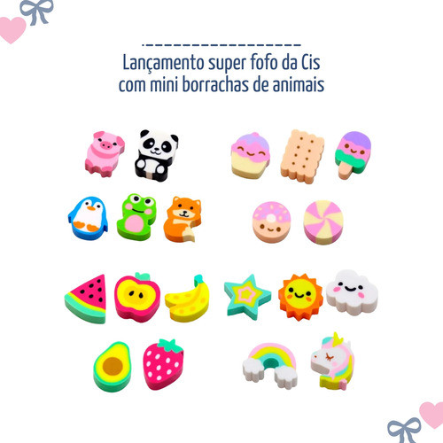 Kit Mini Borracha Fantasia Cis 4 Potes C/ 20 Unidades 1