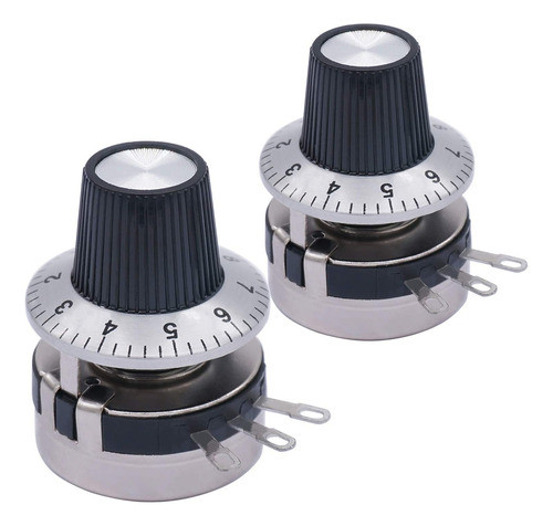 Twtade / 2 Potenciometro Variable Lineal De Carbono Giratori 0