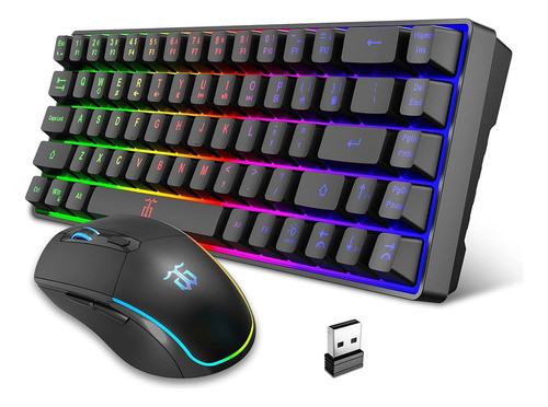 Snpurdiri 60% Wireless Gaming Keyboard And Mouse Combo, Bate 0