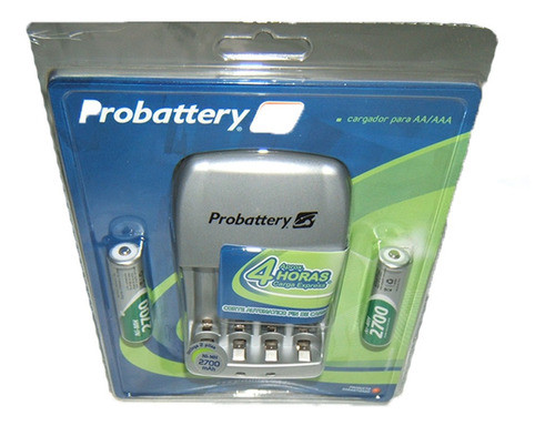 Cargador Pilas Probattery Rapido Con 2 Pilas Aa / 2700mah 0