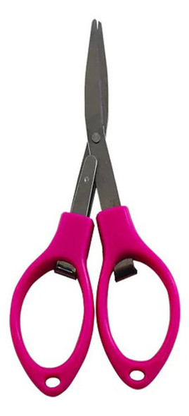 Tesoura Abduzido Dobrável Aço Inox Reforçada - Rosa 0 Tesoura Abduzido Dobrável Aço Inox Reforçada - Rosa 0