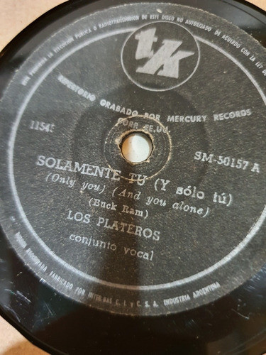 Disco De Pasta- Tk -507-los Plateros-solamente Tu- 0