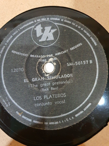 Disco De Pasta- Tk -507-los Plateros-solamente Tu- 1