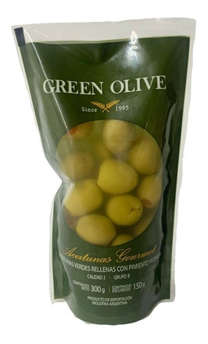 Aceitunas Verdes Rellenas Con Pimiento Morron X 150 Gr. Esc. 0