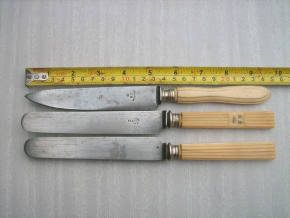 Lote 3 Antiguos Cuchillos Franceses R F,  Paris Acier Fondu 1