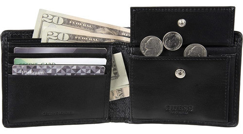 Adivina La Billetera Plegable Delgada De Cuero Para Hombres, 1